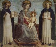 Fra Beato Madonna and Child with St Dominic and St Thomas of Aquinas oil painting reproduction